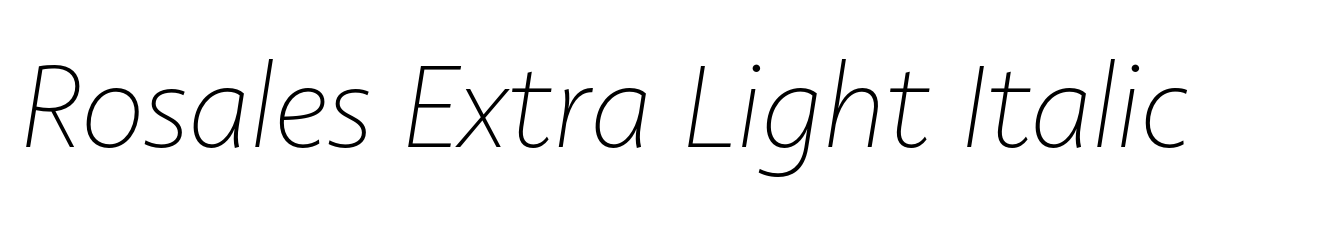 Rosales Extra Light Italic